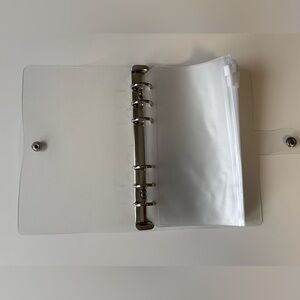 Clear Binder with 10 Zipper Pockets